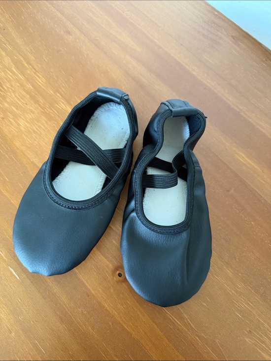 Other - Black Ballet Dance Slippers with Elastic Cross Straps